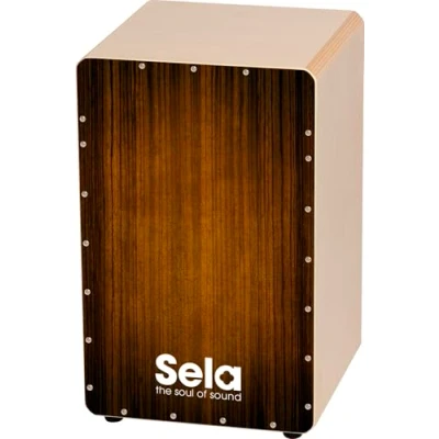 Abbildung von Sela 051 Varios Brown Snare Cajon mit System, geeignet für Anfänger und Fortgeschrittene, Made in Germany