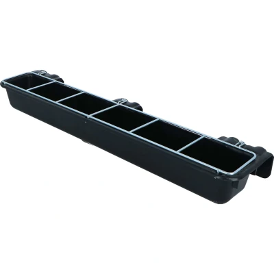 Abbildung von Kerbl Langfuttertrog, 9L mit Freßgitter, 96cm breit
