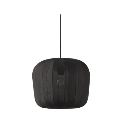 Abbildung von Lindby Hängeleuchte Helin, schwarz, Ø 35 cm, Stoff