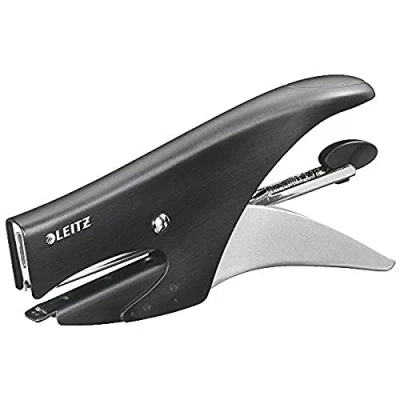 Abbildung von Leitz Heftzange, bekannter, Kapazität bis zu 15 Blatt, Metall, Style Nero Satin