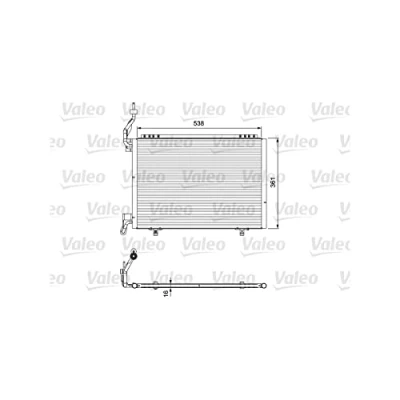Abbildung von VALEO 814074 Klimakondensator ohne Trockner Aluminium 361 R 134a FORD: FIESTA 6, 6 Van
