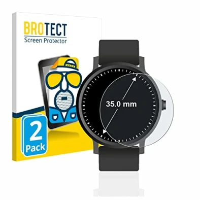 Abbildung von BROTECT Entspiegelungs Schutzfolie für Armbanduhren (Kreisrund, ø: 35 mm) (2 Stück) Matte Displayschutz Folie, Anti Reflex, Fingerprint