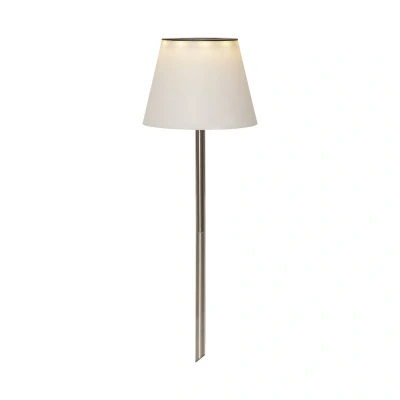 Abbildung von LED Solar Erdspießleuchte Solini, weiß/silber, Höhe 90 cm