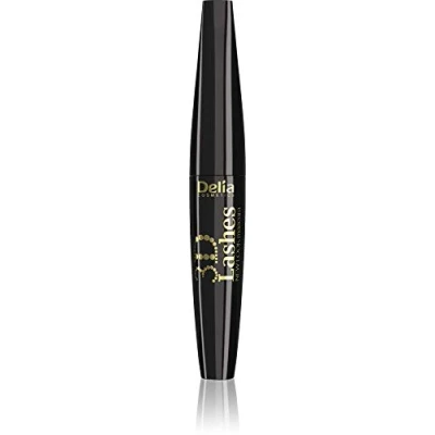 Abbildung von Delia Cosmetics Mascara New Look 3D Lashes Intensive Schwarze Wimperntusche Silikonbürste Ultraleichte und Lang Anhaltende Formel Verleiht Volumen Trennt Betont die Wimpern 12 ml