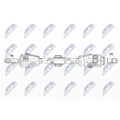 Abbildung von NTY NPW TY 085 Antriebswelle Vorderachse rechts 960 TOYOTA: Avensis III Station Wagon, Limousine