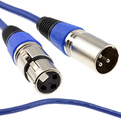 Abbildung von XLR Mikrofon Anschlusskabel Männlich Zum Weiblich Audio Kabel Blau 2 m [2 Meter/2m]
