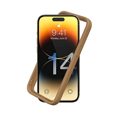Abbildung von RhinoShield Bumper Case kompatibel mit [iPhone 14 Pro] CrashGuard NX Stoßdämpfende Schutzhülle im schlanken Design 3.5 Meter Fallschutz Goldbraun