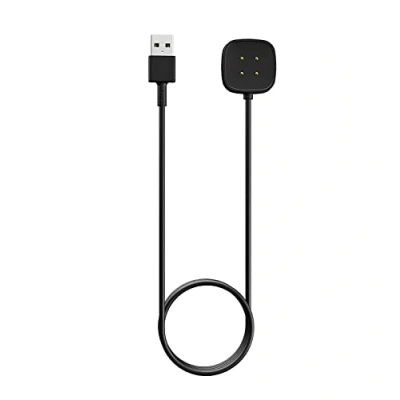 Abbildung von MoKo Ladegerät Kompatibel mit Fitbit Versa 4/Versa 3/Sense 2/Sense, Magnetische Ersatz Ladestation USB Ladekabel Kabel 3,3FT/1M, Schwarz