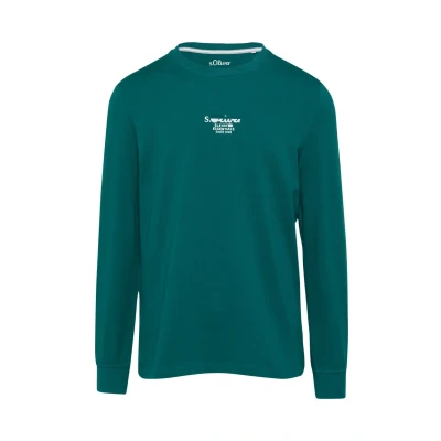 Abbildung von s.Oliver Langarmshirt, Herren, Größe: Large, Petrol