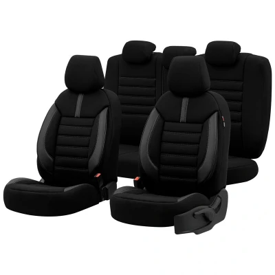 Abbildung von Otom Limited LMT 102 Sitzschonbezug schwarz/grau Textil, Leder