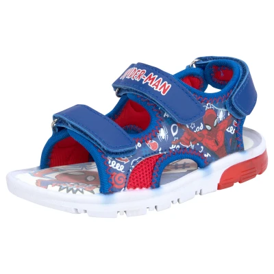 Abbildung von Disney Sandale &quot;Spiderman&quot;, mit cooler Blinkfunktion und Klettverschlüssen