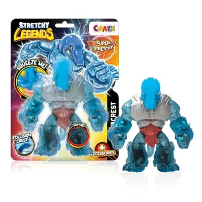 Abbildung von STRETCHY LEGENDS Silvercrest Elastische Actionfiguren für Kinder, Dehnbare Superhelden Figuren zu Sammeln mit Schleimfüllung