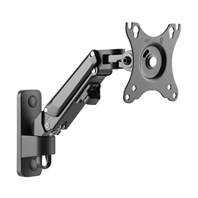Abbildung von RICOO PC Monitor Wandhalterung höhenverstellbar Gasfeder Schwenkbar Neigbar für Bildschirm 17 27 Zoll, Halterung Wand S4311, Monitorhalterung, Bildschirmhalterung, VESA 75 x 75, 100x100 mm