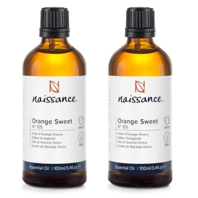 Abbildung von Naissance Orange Süß Ätherisches Öl (Nr. 105) 200ml (2x100ml) 100% Naturreines Kaltgepresst Süßes Orangenöl für Naturkosmetik, Aromatherapie, Duftlampe Duftöl Aroma Diffuser