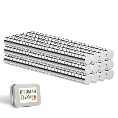 Abbildung von UTOMAG 300 Stück Neodym Magnete 2x1mm, Multi Use Starke Permanent Rounde Kleine, für Kühlschrank, Magnettafel Whiteboard, Pinnwand, Bänder, Fotos, Karte, Bildmagnet, Miniaturen