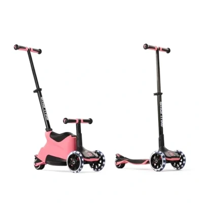 Abbildung von smarTrike Xtend Toddler Ride On Scooter Toy, Ages 1 12, Foldable for Kids with XL LED Wheels, Salmon Pink