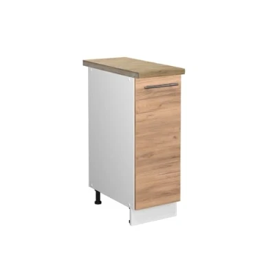 Abbildung von Vicco Apothekerschrank Fame Line, Goldkraft Eiche/Weiß, 30 cm, AP Eiche