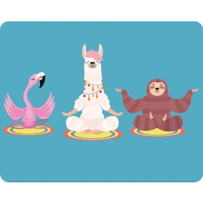 Abbildung von Edition Colibri Mousepad/Mauspad: Tiere beim Yoga, Qualitäts Mauspad 23 x 19 cm aus extrem reissfestem Spezialkautschuk mit stark haftender Unterseite für optimalen Halt, hellblau (Motiv 147)