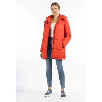 Abbildung von DREIMASTER Maritim Damen Parka mit Wattierung XS / Rot Weiß 100% Polyester