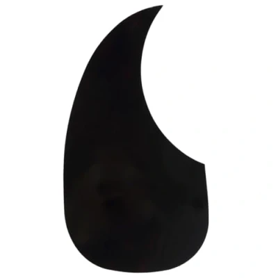 Abbildung von Musiclily Teardrop Form Akustikgitarre Schlagbrett Selbstklebender Pickguard für Linkshände Martin D28 Style Akustikgitarre, Schwarz