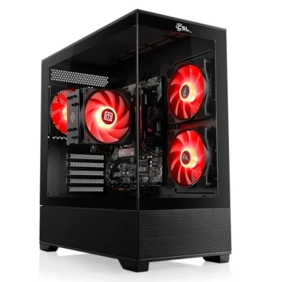Abbildung von Basic Gaming PC mit Windows 11 Home AMD Ryzen 5 5600G 6x4.4GHz Radeon 500GB M.2 NVMe 16GB DDR4 RAM WLAN, Computer für Zocker, Gamer Desktop Rechner zum Spielen A10020