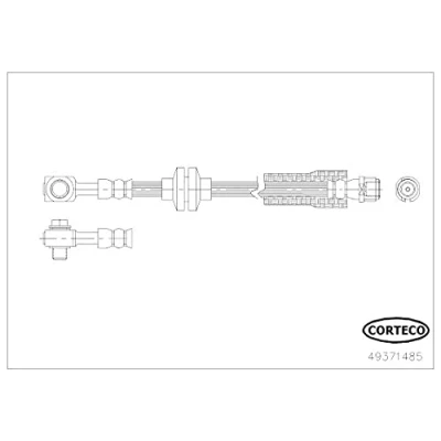 Abbildung von CORTECO 49371485 Bremsschläuche 425 OPEL: Astra J Schrägheck, Sports Tourer, CHEVROLET: Cruze Limousine