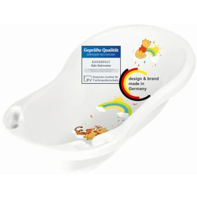 Abbildung von KiNDERWELT Babybadewanne Baby Badewanne 84 cm Disney Winnie Puuh weiß Babywanne