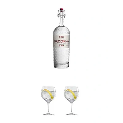 Abbildung von Poli Marconi 46 GIN 0,7 Liter + Ballon Bistro Cubata Glas 1 Stück