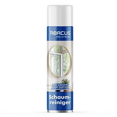 Abbildung von ABACUS® Glas Reiniger Schaum, Reinigungs Schaum Reiniger, Reinigungsschaum Glas, Reinigung Glasreiniger für Haushalt &amp; Auto 400 ml (3450)