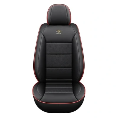 Abbildung von NOBQUA Autositzbezüge Universal Set, Leder Autositzbezug Komplettset, Aus Premium + Einzigartigem Design 5 Sitzer Sitzbezüge (Kompatible Automodelltabelle enthalten)