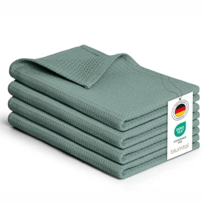 Abbildung von Blumtal Geschirrtuch Set 50x70 oder 30x30 cm, 100% Baumwolle, (10 tlg), Saugfähig, schnell trocknend, waschbar, Baumwolle