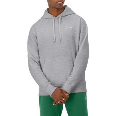 Abbildung von Champion Herren, Powerblend, Fleece Hoodie, Comfortable Men&#039;s Sweatshirt, Script Logo (Reg. Or Big &amp; Tall) Kapuzenpullover, Oxford Gray y08160, Small