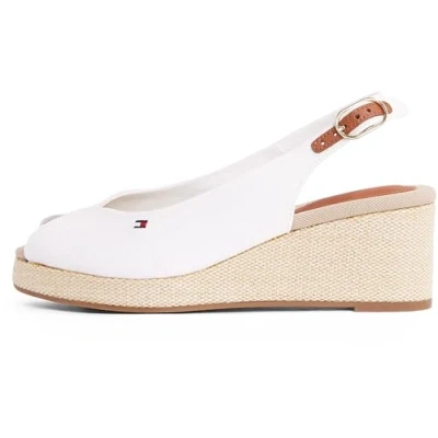 Abbildung von Tommy Hilfiger Keilsandalette, Damen, Größe: 40, Ecru Schuhe