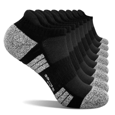 Abbildung von FALARY Wandersocken Herren 39 42 Schwarz Kurz Sneaker Socken Damen Sportsocken 8 Paar Laufsocken Trekkingsocken Low Cut Bequeme Unisex