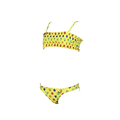 Abbildung von Arena Mädchen Girls&#039; Bandeau Allover Bikini zweiteilig, Soft Green Multi, 10 11 anni