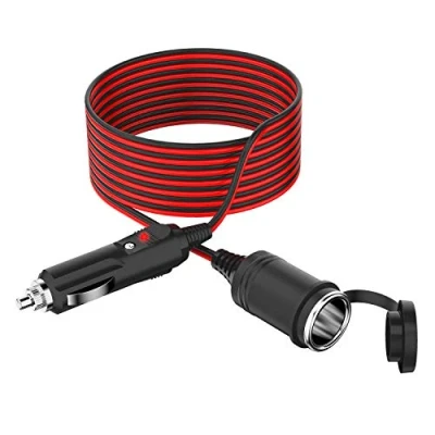 Abbildung von NEUE DAWN 3.5M 12V Verlängerungskabel Kfz für Auto 12/24V LKW Zigarettenanzünder mit Stecker Buchse Zigarettenstecker Kabel Wohnmobil Lieferwagen 17AWG Steckdose Adapter