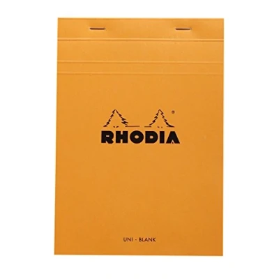 Abbildung von 10 x Rhodia Notizblock Nr. 16 A5 blanko 80 Blatt orange