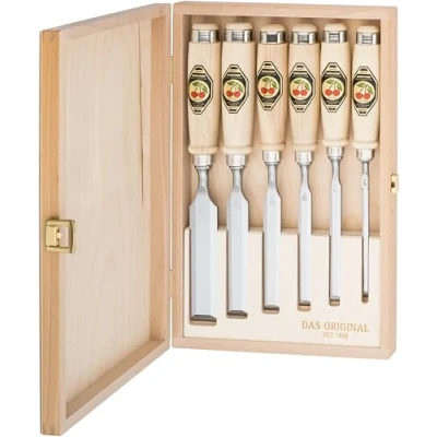 Abbildung von Kirschen Stechbeitel Set 1101 HK in Holzbox 1101000