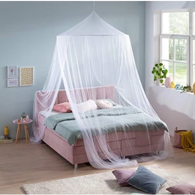 Abbildung von RSP® Moskitonetz Home für Doppelbetten mit extra großem Spannring Zuhause (mit Eingang)