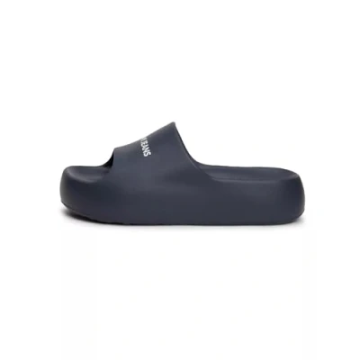 Abbildung von Tommy Jeans Chunky Flatform Slide Badesandale, Damen, Größe: 39/40, Dark night navy Schuhe