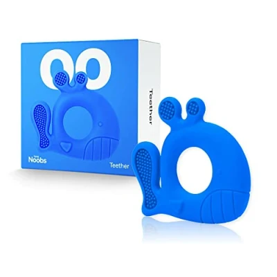 Abbildung von Beißring Baby von LoveNoobs™, Zahnungshilfe Baby, Beissring BPA Frei Einfach zu reinigen, Spielzeug, Beißspielzeug Kühlend, Unisex, Silikon