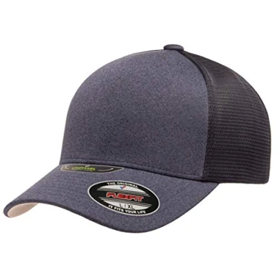 Abbildung von Flexfit Unisex Erwachsene Melange Unipanel Trucker Cap Verschluss, Marineblau, L/XL