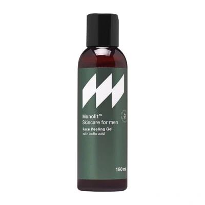 Abbildung von Monolit Gesichtspeeling Peeling Gesicht Wash Gel mit Milchsäure für Männer 150 ml Aprikosenkernpulver, Glättungsformel, reinigend feuchtigkeitsspendend, alle Hauttypen, face scrub, gesichtsreinigung