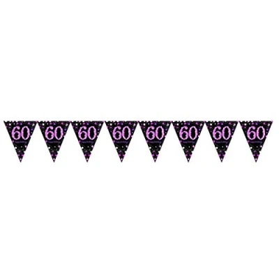 Abbildung von Fahnengirlande 60 Sparkling Black Pink 4 m pro Einheit