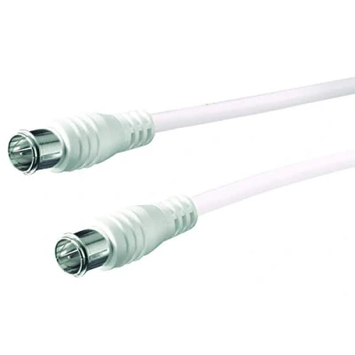 Abbildung von SCHWAIGER KVCQ30 532 SAT Antennen Adapterkabel/ 3 m Anschlusskabel/konfektioniert/ 75 dB/ 2 Fach geschirmt/F Quick Stecker &gt; F Stecker/weiß