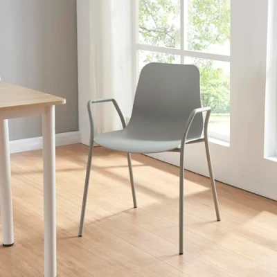 Abbildung von en.casa Esszimmerstuhl, »Kankaanpää« 80 x 57,5 52 cm Hellgrau