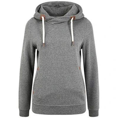 Abbildung von Oxmo Oxvicky Kapuzenpullover, Damen, Größe: Large, Grey mel