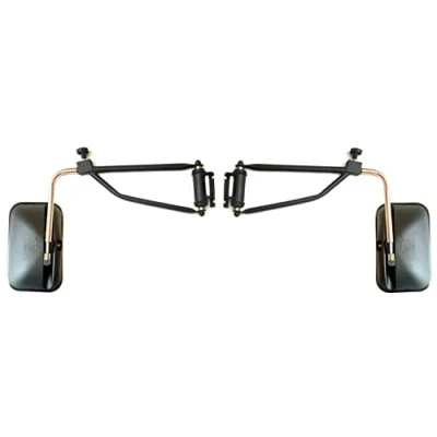 Abbildung von MelTruck® 2x Außenspiegel 290x170mm Traktor Bagger LKW Seitenspiegel R1200 Lang Spiegelhalter