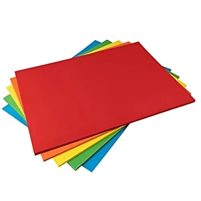 Abbildung von Hawksbill Papier 160 g/m² Mehrzweck Karton in Regenbogenfarben, 250 Stück dickes, hochwertiges, helles Druckerpapier im A4 Format Kopierpapier für Zuhause, Büro und Schreibwaren