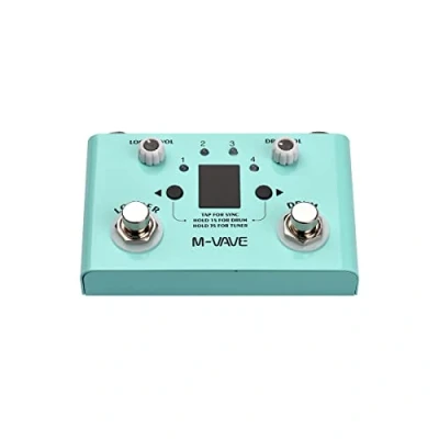 Abbildung von M VAVE Lost Tempo Gitarrenpedal mit Drum &amp; Looper Effekt und doppeltem Fußschalter